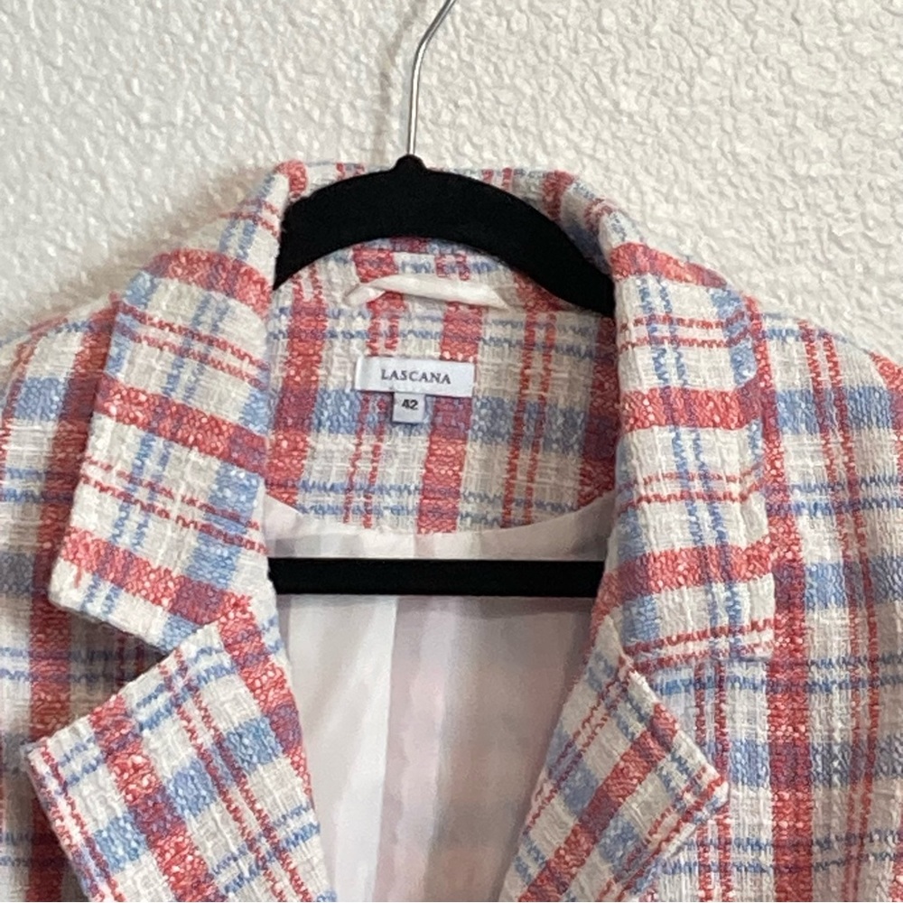 New Lascana Plaid Boucle Tweed Blazer Clueless Preppy Old Money 42/XL - Picture 6 of 16